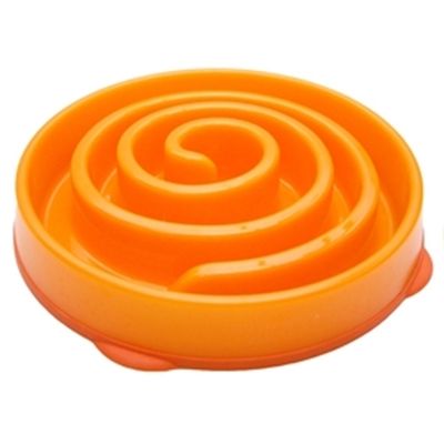 Merkloos Slo-Bowl Feeder Mini Coral Spiraal Oranje