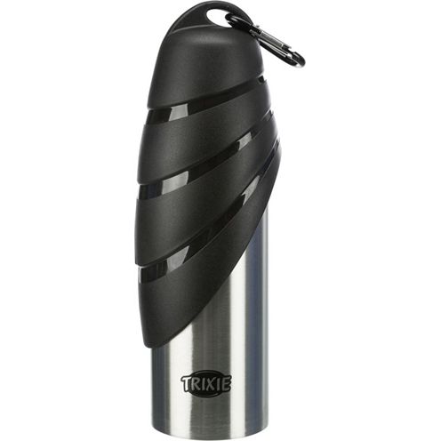 Trixie Drinkfles Rvs Met Plastic Drinkbakje Assorti
