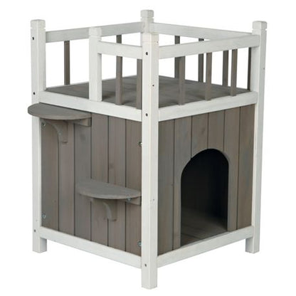 Trixie Kattenhuis Cat's Home Met Balkon Grijs / Wit