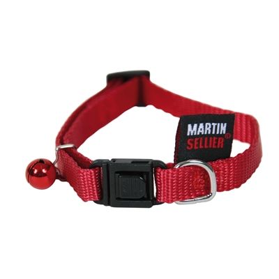 Martin Kattenhalsband Nylon Uni Rood