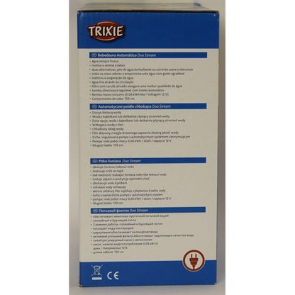 Trixie Drinkfontein Duo Stream Wit / Blauw