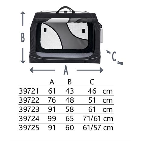 Trixie Reismand Vario Dubbel Zwart / Grijs