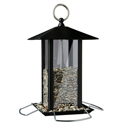Trixie Voerdispenser Lantaarn Metaal Zwart