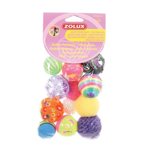 Zolux Kattenspeelgoed Fancy Gekleurde Ballen Assorti