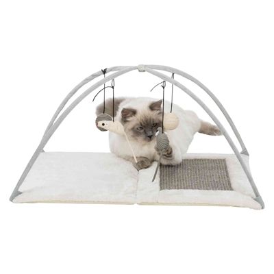 Trixie Krabmat Met Speeltjes Aan Koord Grijs