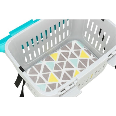 Trixie Vervoersbox Knaagdier Midi-Capri Lichtgrijs/Turquoise
