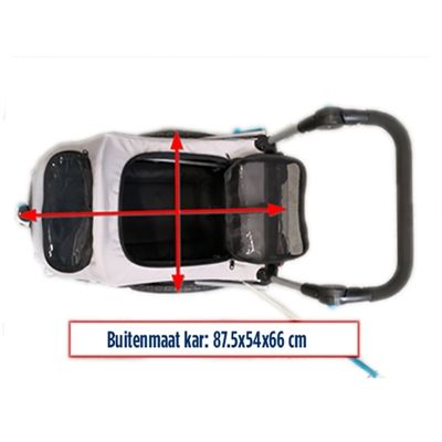 Trixie Hondenfietskar Opvouwbaar Grijs