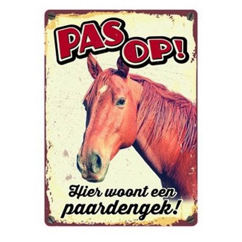 Plenty Gifts Waakbord Blik Paard