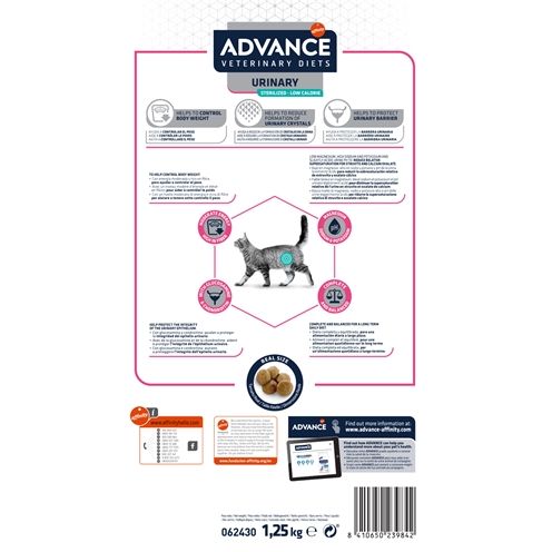 Advance Veterinary Diet Cat Urinary Sterilized Minder Calorieën