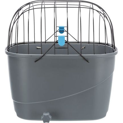 Trixie Fietsmand Voor Bagagedrager Met Draadkoepel Kunststof Grijs