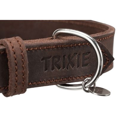 Trixie Halsband Hond Rustic Vetleer Donkerbruin