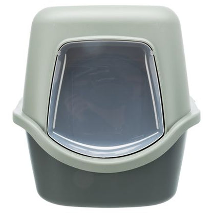 Trixie Be Eco Gerecycled Kattenbak Vico Met Kap Antraciet/Groen