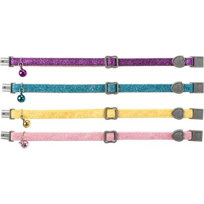 Trixie Halsband Kat Glitter Met Kunststof Sluiting Assorti
