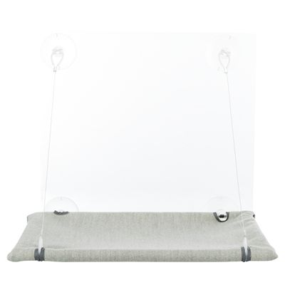 Trixie Kattenmand Hangmat Raam Velours Grijs