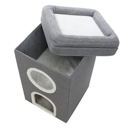 Trixie Krabpaal Cat Tower Saul Grijs