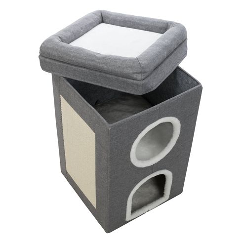 Trixie Krabpaal Cat Tower Saul Grijs