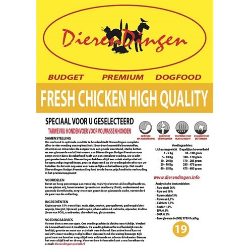 Merkloos Budget Premium Dogfood Fresh Chicken High Quality