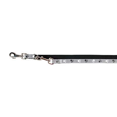 Trixie Hondenriem Cavo Reflect Verstelbaar Zwart / Zilvergrijs