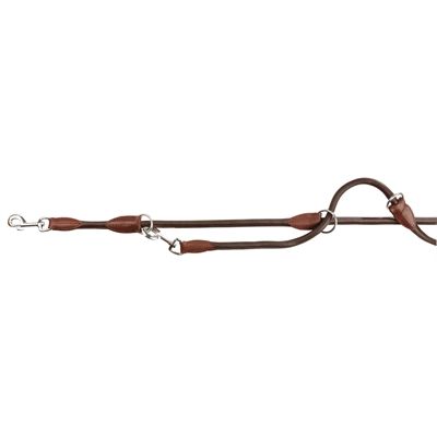 Trixie Hondenriem Active Verstelbaar Rondgenaaid Leer Donkerbruin