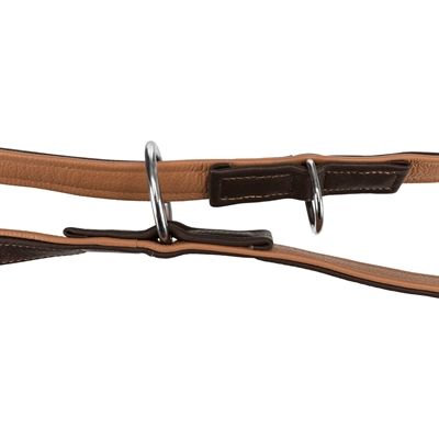 Trixie Hondenriem Active Comfort Verstelbaar Leer Bruin / Lichtbruin