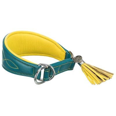 Trixie Halsband Hond Active Comfort Voor Windhonden Leer Petrol
