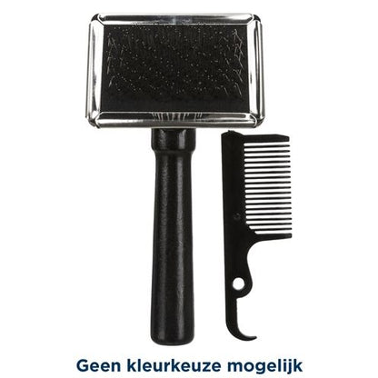 Trixie Slickerborstel Houten Greep / Metalen Pinnen Assorti