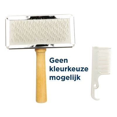 Trixie Slickerborstel Houten Greep / Metalen Pinnen Assorti