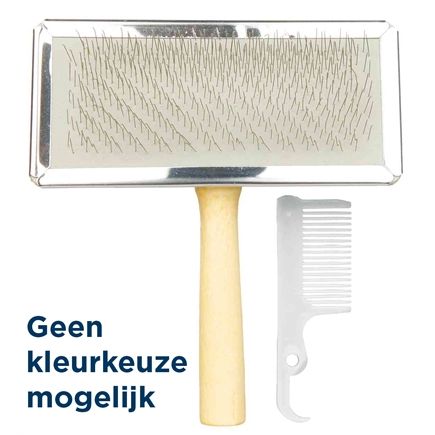 Trixie Slickerborstel Houten Greep / Metalen Pinnen Assorti