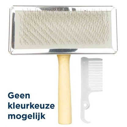 Trixie Slickerborstel Houten Greep / Metalen Pinnen Assorti