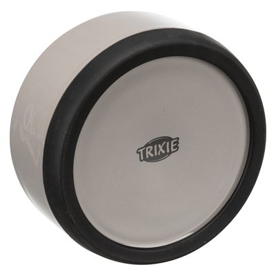 Trixie Voerbak Keramiek / Rubberrand Grijs