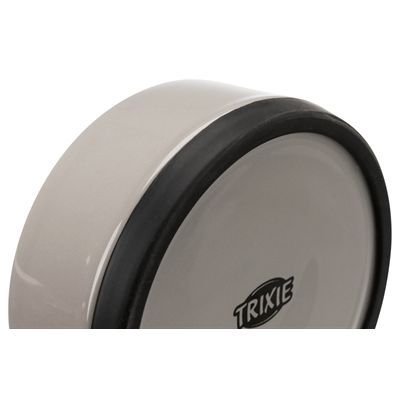 Trixie Voerbak Keramiek / Rubberrand Grijs