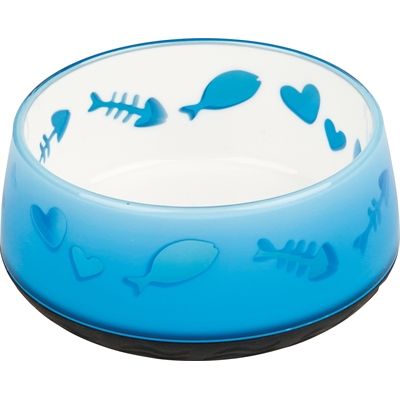 Trixie Voerbak / Waterbak Vis / Hart Kunststof / Rubberring Assorti