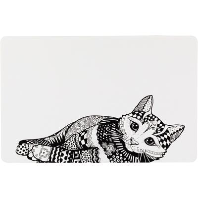 Trixie Placemat Kat Wit / Zwart