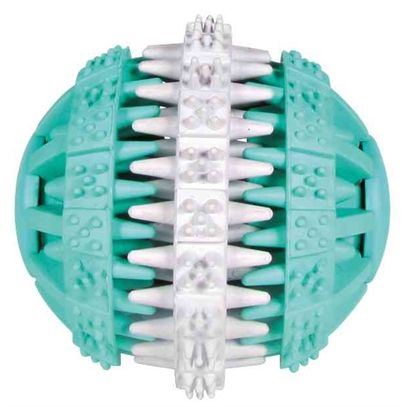 Trixie Denta Fun Natuurrubber Bal Met Muntsmaak