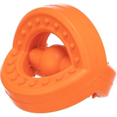 Trixie Natuurrubber Trekspeeltje Met Grip Oranje
