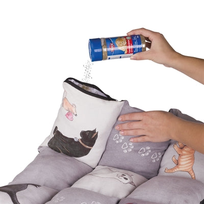 Trixie Kussen Patchwork Cat Grijs