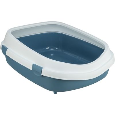 Trixie Kattenbak Primo Met Rand Blauw / Wit