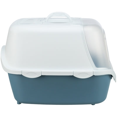 Trixie Kattenbak Vico Open Top Met Kap Blauw Grijs / Wit