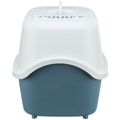 Trixie Kattenbak Vico Open Top Met Kap Blauw Grijs / Wit