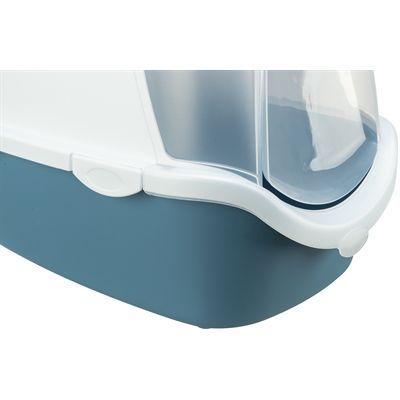 Trixie Kattenbak Vico Open Top Met Kap Blauw Grijs / Wit