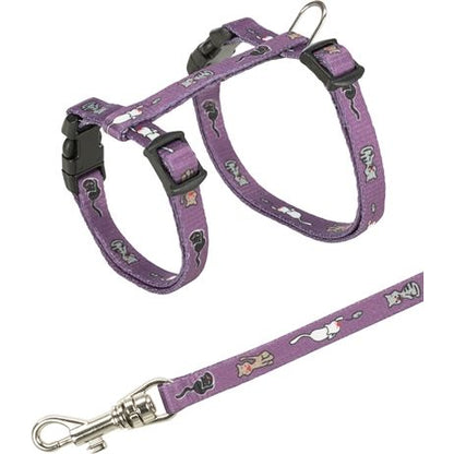Trixie Kittentuig Junior Met Riem Kattenmotief Assorti