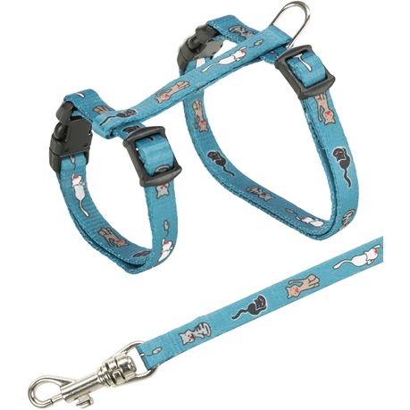 Trixie Kittentuig Junior Met Riem Kattenmotief Assorti