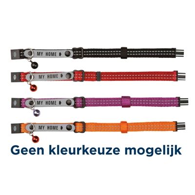 Trixie Kattenhalsband Met Adresflap My Home Reflecterend Assorti