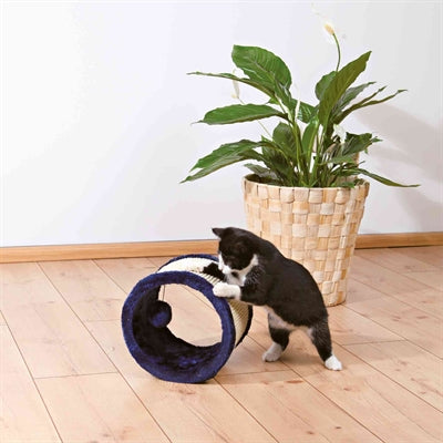 Trixie Speelrol Sisal / Pluche Blauw / Natuur