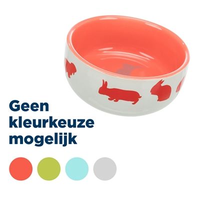 Trixie Voerbak Konijnmotief Keramiek Assorti