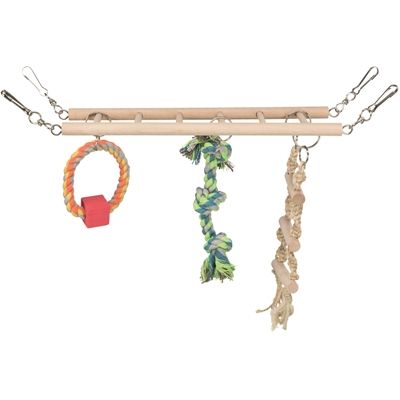 Trixie Hangbrug Met Touwladder & Speelgoed Hamster Hout