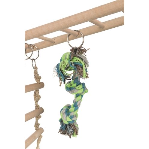Trixie Hangbrug Met Touwladder & Speelgoed Hamster Hout