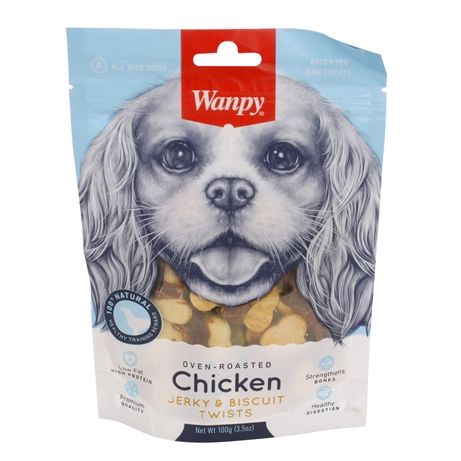 Wanpy Oven-Roasted Chicken Jerky / Biscuit Twists