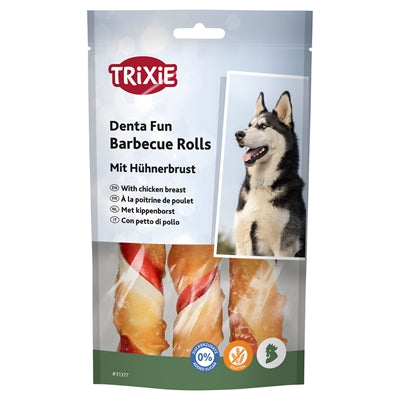 Trixie Denta Fun Barbecue Chicken Chewing Rolls