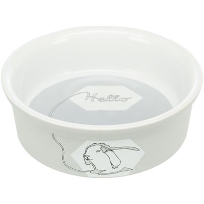 Trixie Voerbak / Waterbak Keramiek Strip Konijn Assorti